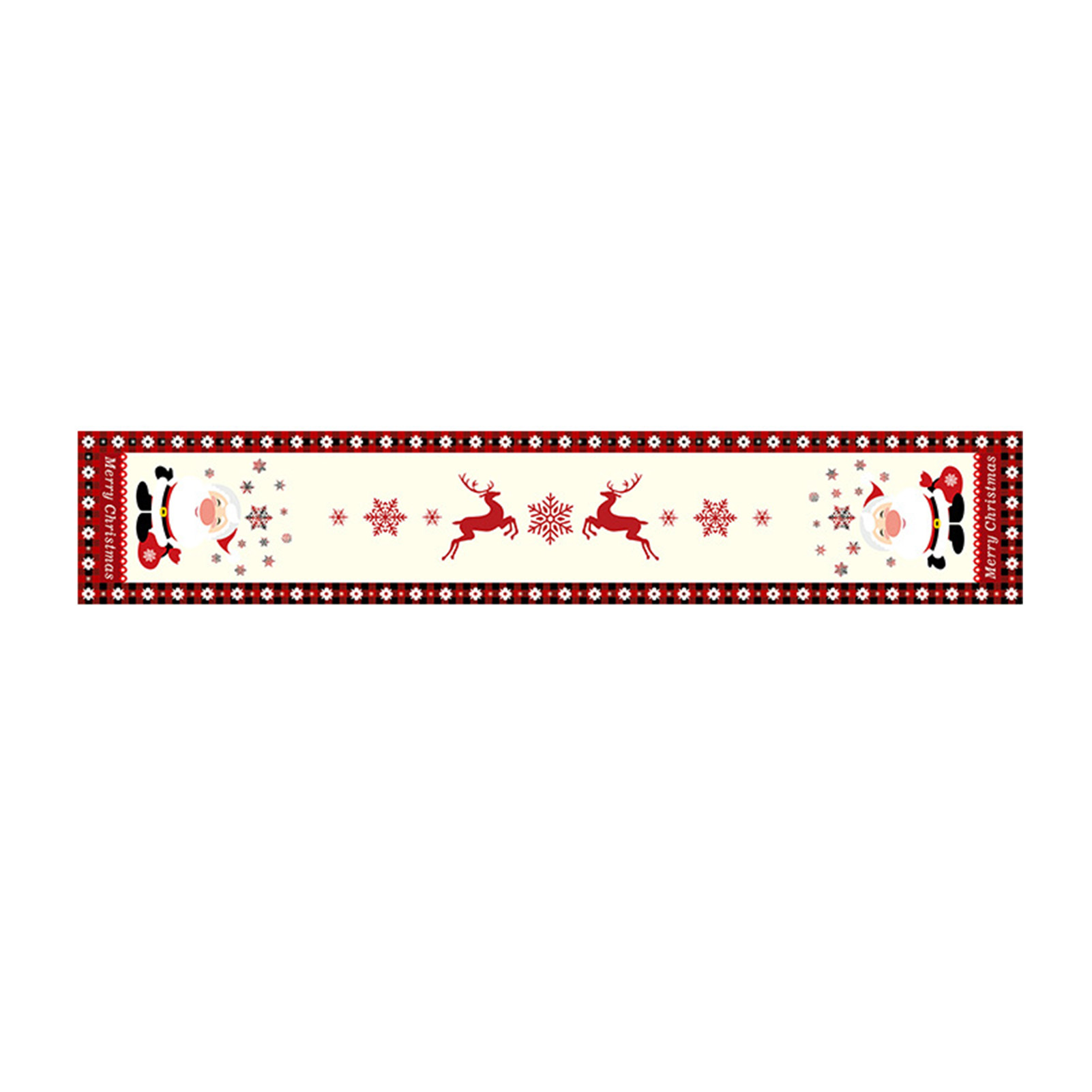 Linen Table Runner - Festive Floral Christmas Table Runner Stylish