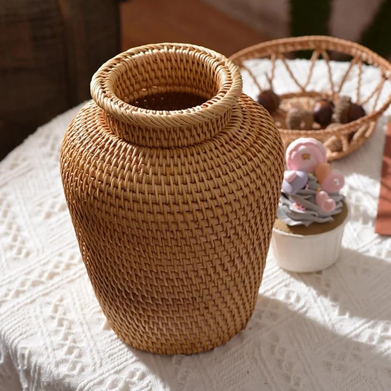 Wicker Basket Rattan Hanging F - đánh giá và giá Rattan Plant Basket