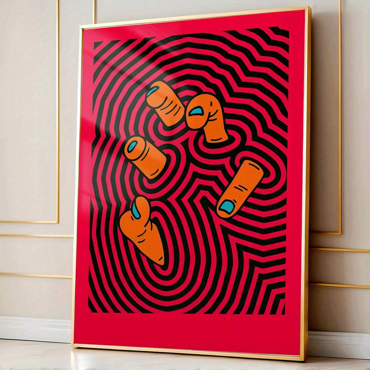 Modern Abstract Finger Art Pos - đánh giá và giá Home Decor Y2K